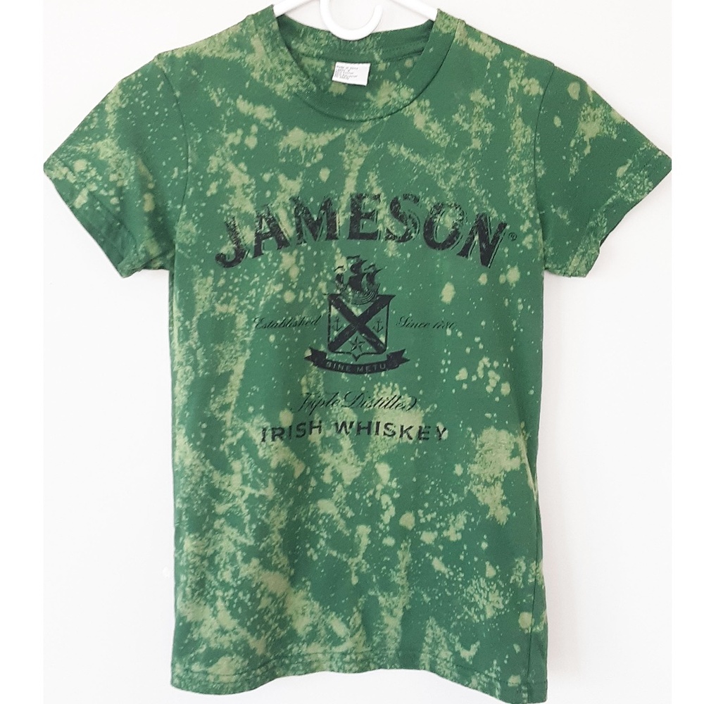 Jameson Irish Whiskey T-Shirt Custom Bleached